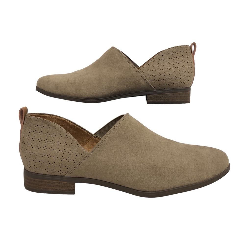 Dr. Scholl tan slip on flats